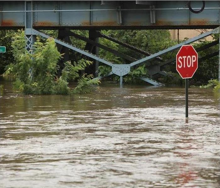 Flood by Stop Sign